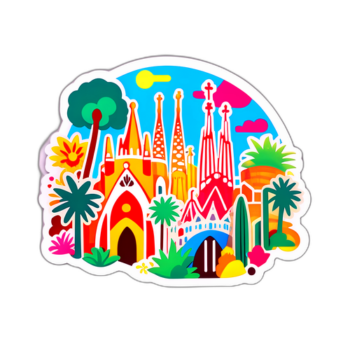 Bajai építészet ihlette meseszerű matrica