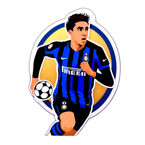 Gracz Interu Mediolan w akcji