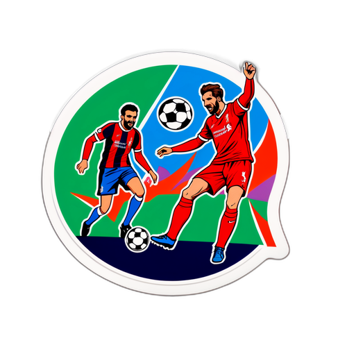 A Liverpool és Brighton közötti foci mérkőzés élénk matricája