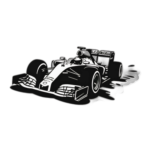Autocollant d'une scène de film d'action inspirée de la F1