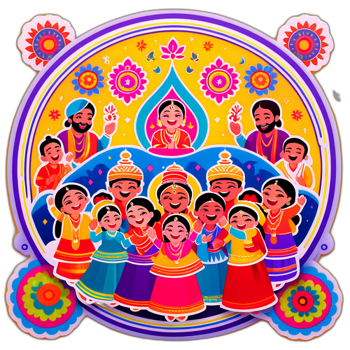 खुशियों भरा भजन दृश्य