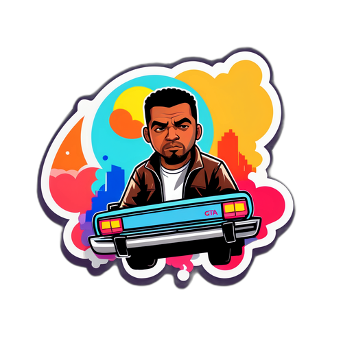 Концепція з палітрою кольорів GTA, що відображає емоції гри