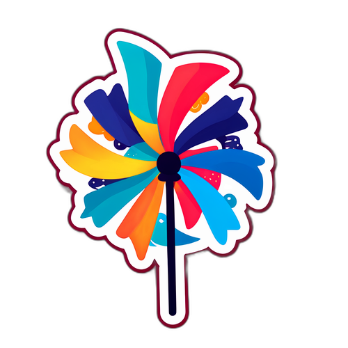 彩色風向標貼紙