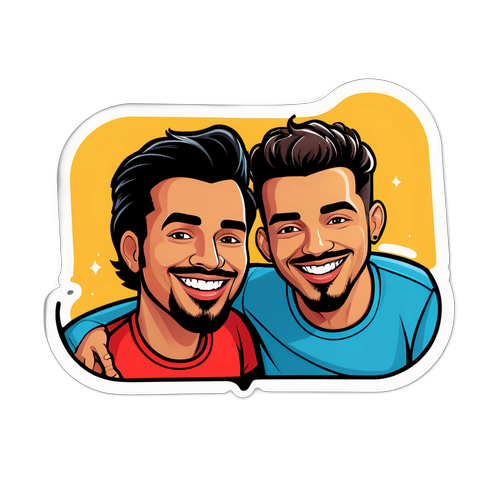Adesivo de Amizade de Dado Dolabella e Luan Pereira