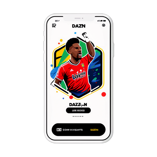 สติ๊กเกอร์ DAZN ที่แสดงไฮไลท์กีฬา