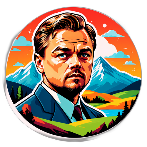 Leonardo DiCaprio in un paesaggio avvincente