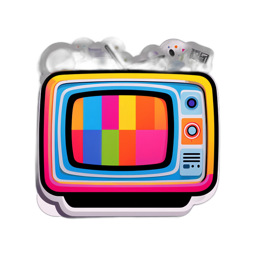 Adesivo Estiloso para GE TV com Gêneros de Shows