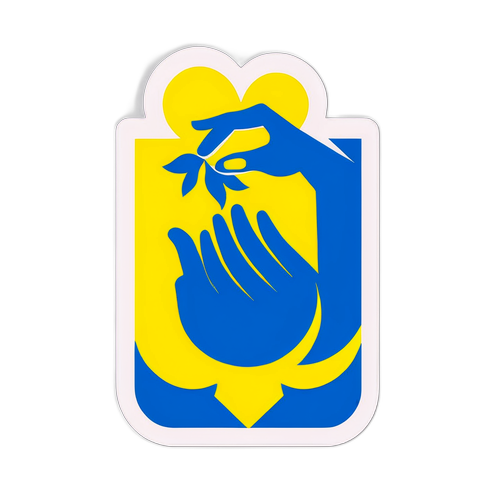 Ілюстрація на 24 лютого 2022 року, символізуючи надію та мужність