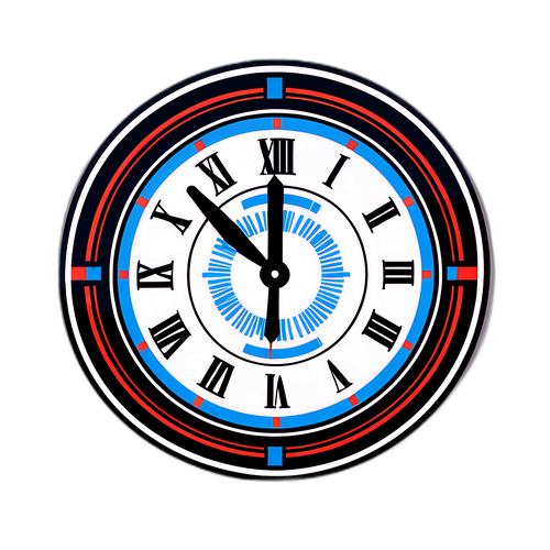 Autocollant artistique d'une horloge avec le logo de L'Équipe