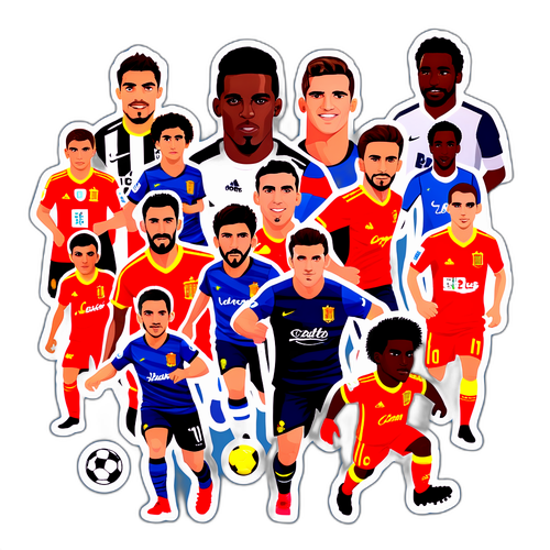 Stickers z piłkarzami z hiszpańskiej ligi