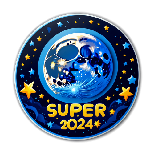 Unlock the Magic: Witness the Super Blue Moon 2024 with Sparkling Stars!