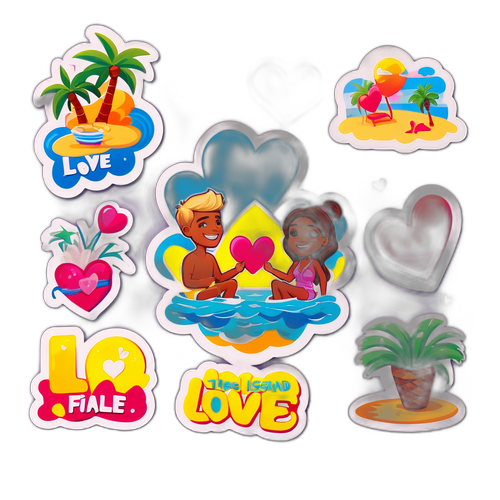 Designové nálepky pro finále Love Island 2025