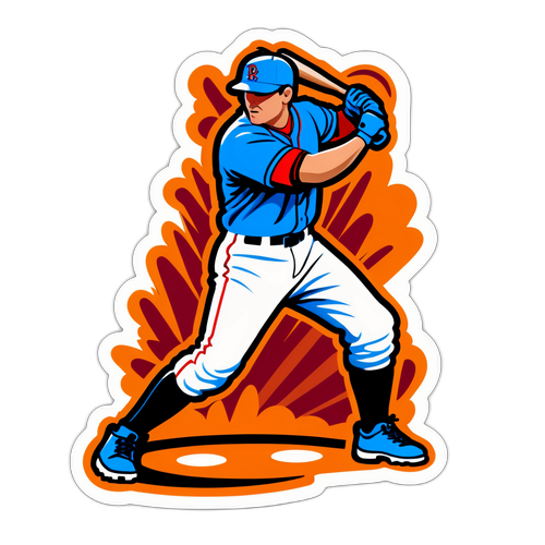 Dynamic Baseball Sticker of Ryan Pepiot