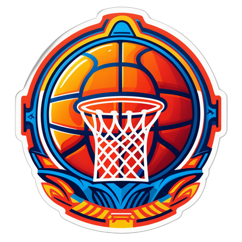 סטיקר כדורסל עם אלמנטים תרבותיים ישראליים
