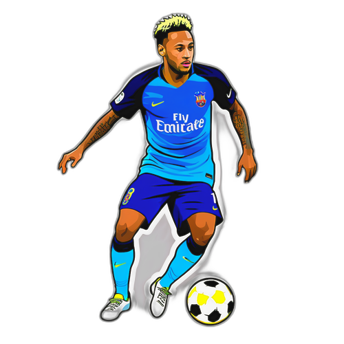 Sticker do Neymar Driblando Oponentes