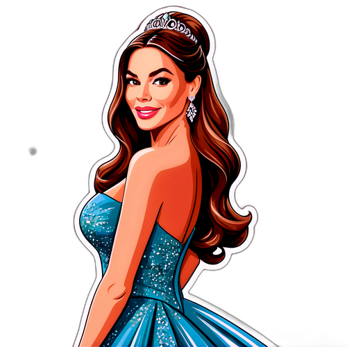 Autocollant vibrant de Sofia Vergara sur le tapis rouge