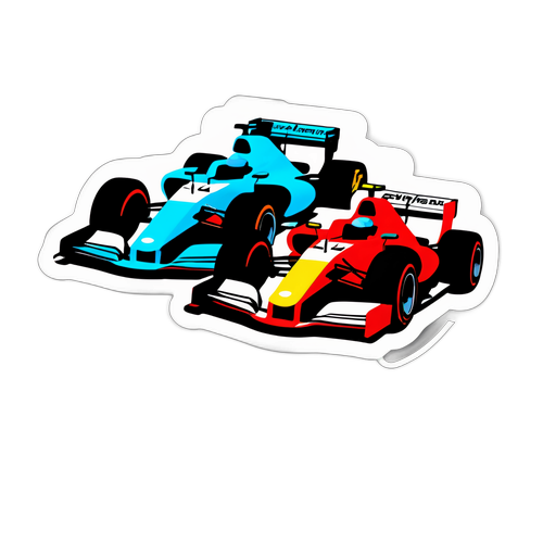 Kombinace dvou závodních automobilů v rychlosti pro atmosféru F1