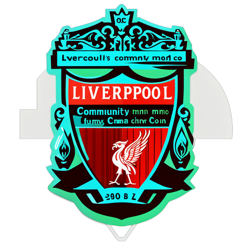 Liverpool FC:s logo med inspirerande text om gemenskap