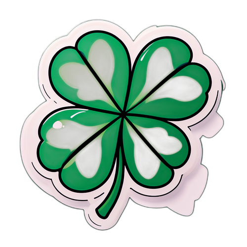 Desenho de um trevo de quatro folhas com números da loteria