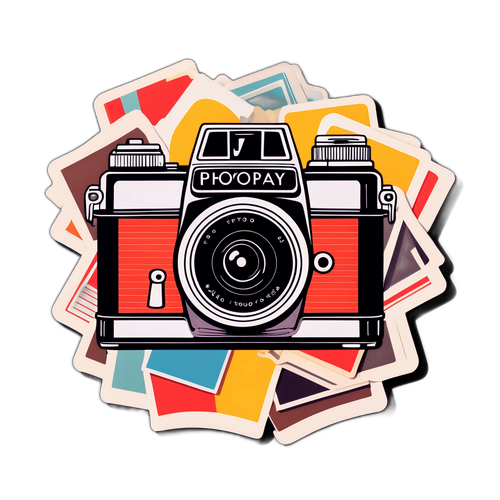 Vintage Camera Photography Sticker