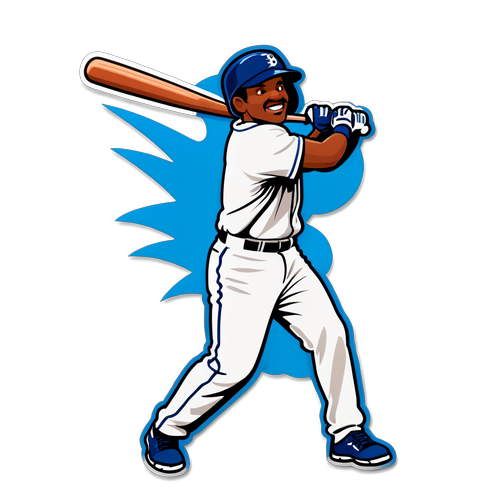 Playful Baseball Swing Sticker
