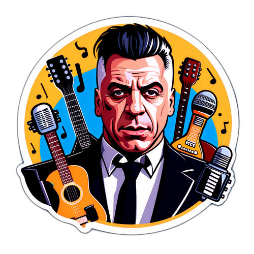 Till Lindemann portréja zenei elemekkel