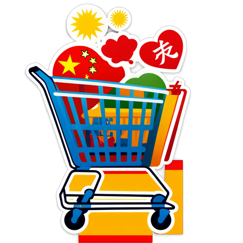 外国游客喜爱中国品牌贴纸