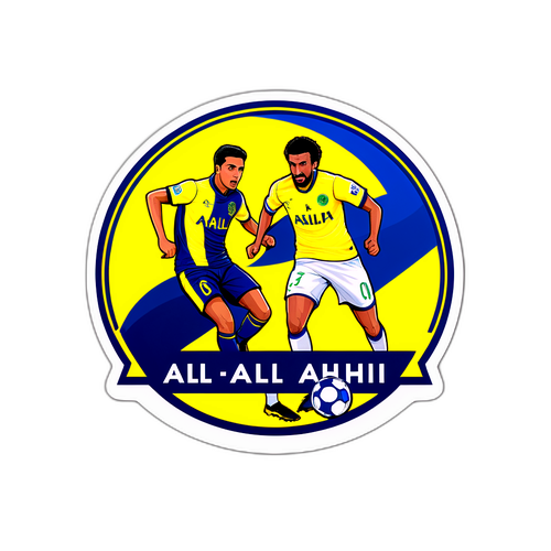 Stiker Pertandingan Dramatis Al Nassr dan Al Ahli