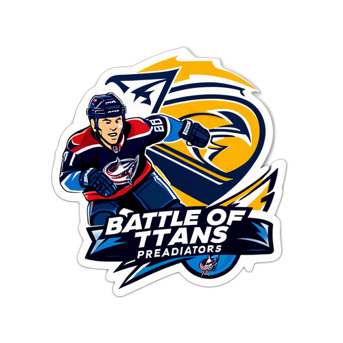 Blue Jackets vs Predators: Battle of the Titans Sticker