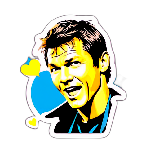 Sticker van een glinsterende performance van Morten Harket