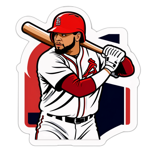 Yadier Molina Behind Home Plate Sticker