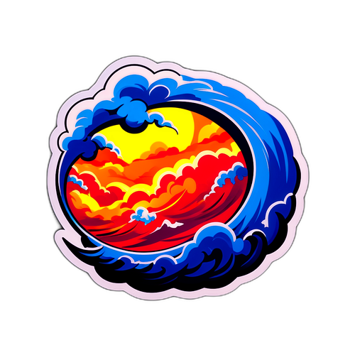 Sticker van een storm