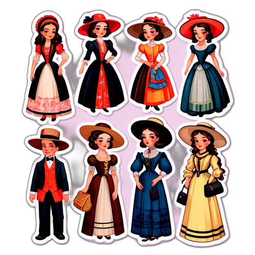 Vintage Moda Sticker Set