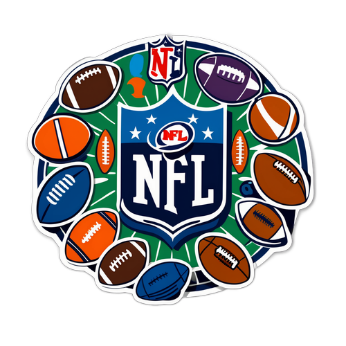 NFL-Logo mit Football-Elementen