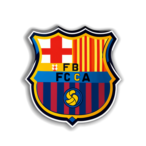 Stiker Seni FC Barcelona dengan Sentuhan Moden