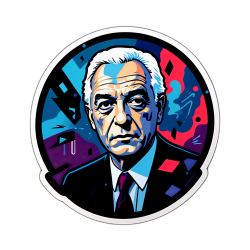 Isang Abstract na Disenyo ng Sticker na Kumakatawan sa Epstein Files