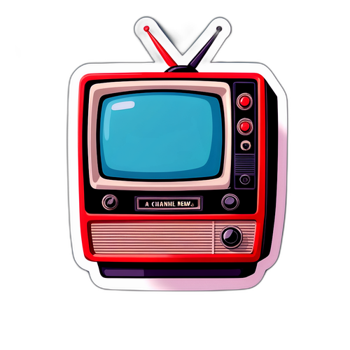 Sticker cu televizor retro