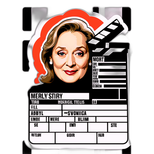 Naklejka z Meryl Streep w jej najsłynniejszych rolach