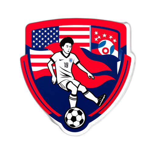 Thiết kế sticker bóng đá giữa Mỹ và Hàn Quốc
