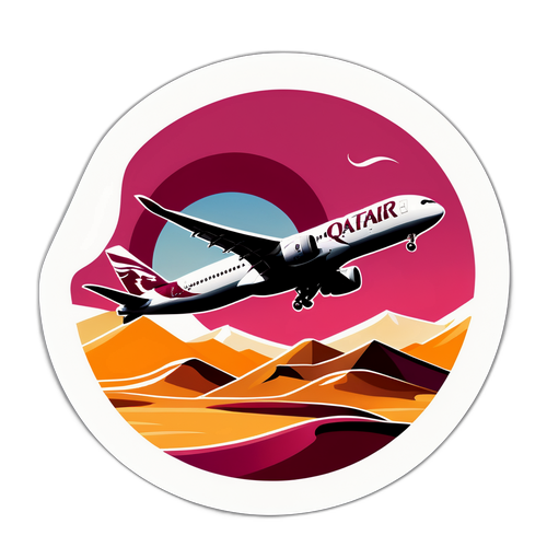 कतर एयरवेज स्टिकर
