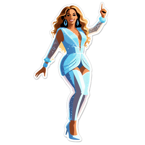 Beyoncé dinamikus színpadi póz