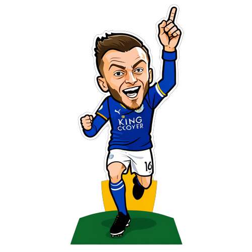 Jubelscene med Jamie Vardy