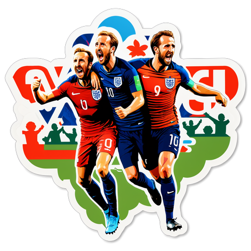 Englands Overraskende Sejr: Oplev Klistermærket der Fanger Triumfen af Kane og Southgate!