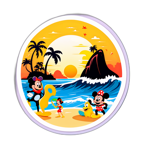 En Disney+ tropisk strandscen