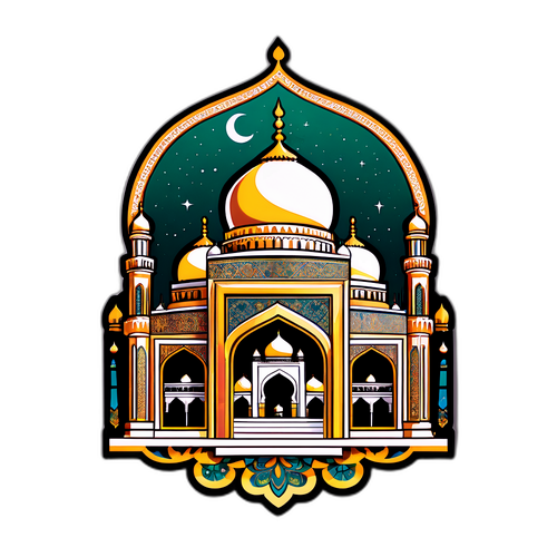 איור מורכב בסדרת "מאולנה" עם מסגד מעוטר