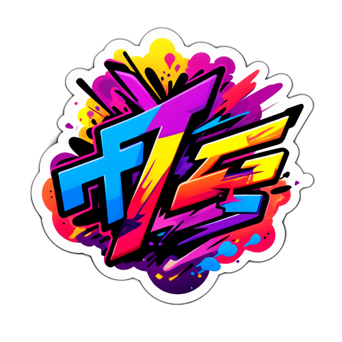 Sticker z logo FaZe w stylu graffiti