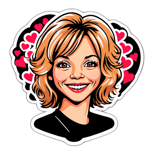 Μια γοητευτική αυτοκόλλητη εικόνα της Μέγκ Ράιαν