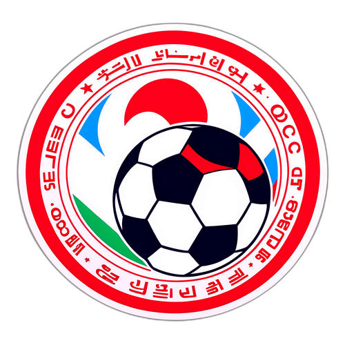 Autocollant stylisé représentant le match de football entre la Corée du Sud et le Maroc U20