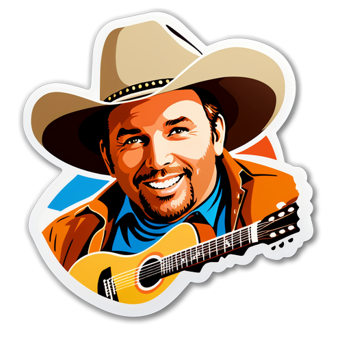 Unleash Your Inner Cowboy with Garth Brooks' Epic Musical Sticker: A True 'Country Icon'!