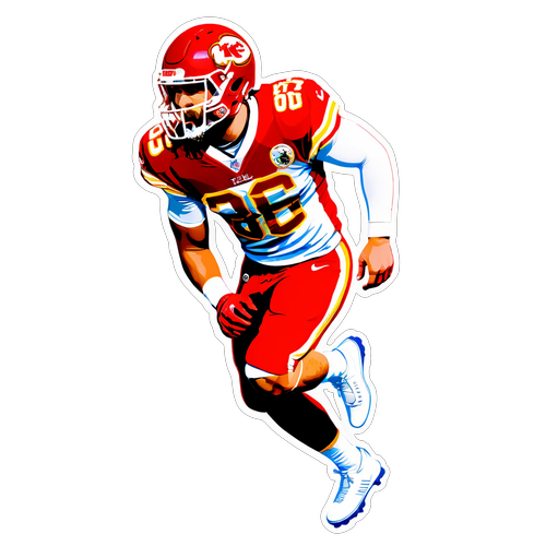 Luova tarra Travis Kelce -jalkapalloposeeraus